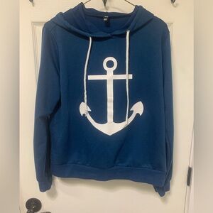 CBR hooded sweatshirt with a white anchor design on the front
